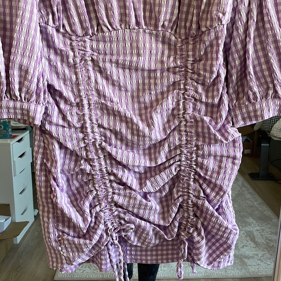 Zara Purple Gingham Dress - Picture 5 of 6